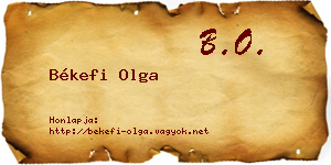 Békefi Olga névjegykártya